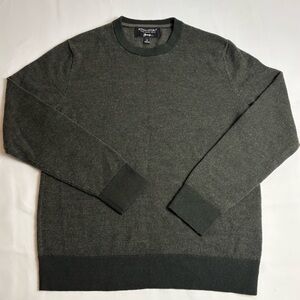 Banana Republic Baruffa Italian Merino Dark Green Crewneck Sweater